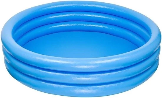 Bagnetto gonfiabile a tre anelli Crystal Blue - 1.14m x 25cm - Divertimento estivo per bambini