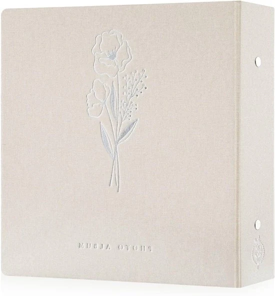 Album fotografico grande - per 1.000 foto - copertina in lino beige - 6x4 pollici
