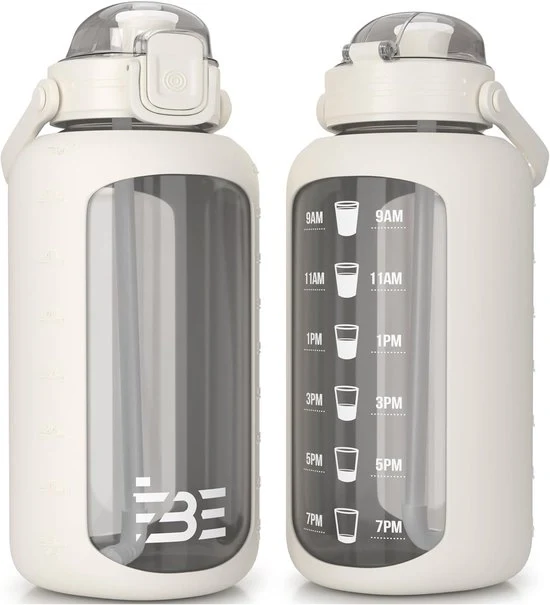 Fiasco in vetro - 2,2 litri - BPA-free - crème - vetro borosilicato