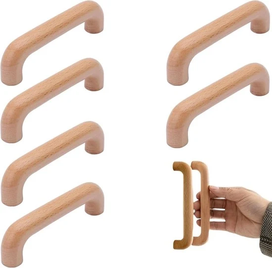 Deurgreppi in legno per cucina - Manubri a T - 6 pezzi - Legno