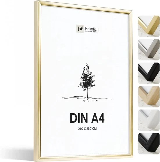 Lettore di foto A4 - Alluminio oro - Sospeso e Fissabile