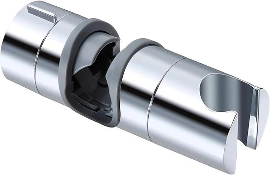 Douchehouder universale adattabile, 360 gradi girevole, per barra di doccia da 18-25 mm diametro esterno, in ABS plastica verniciata a specchio