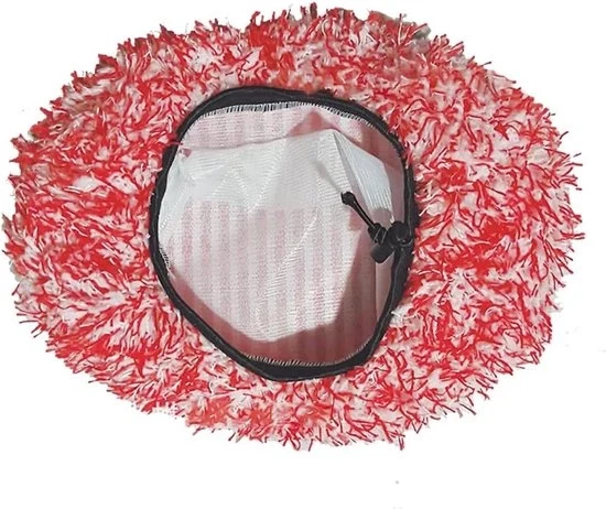 Panno di pulizia auto con microfibra morbida e set di spazzole a forma di tubo in rosso