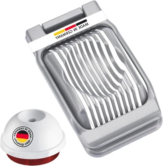 Set di Sfoglia Uova e Pizzica Uova - 2 Pezzi - Rosso/Bianco - Alluminio/RS/RPM