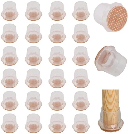 Set di protezioni per tavolo e sedie - 24 pezzi - TPR - 47 x 40 mm