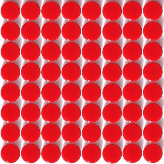 Magnetetti decorativi per frigorifero - 80 pezzi - Rosso