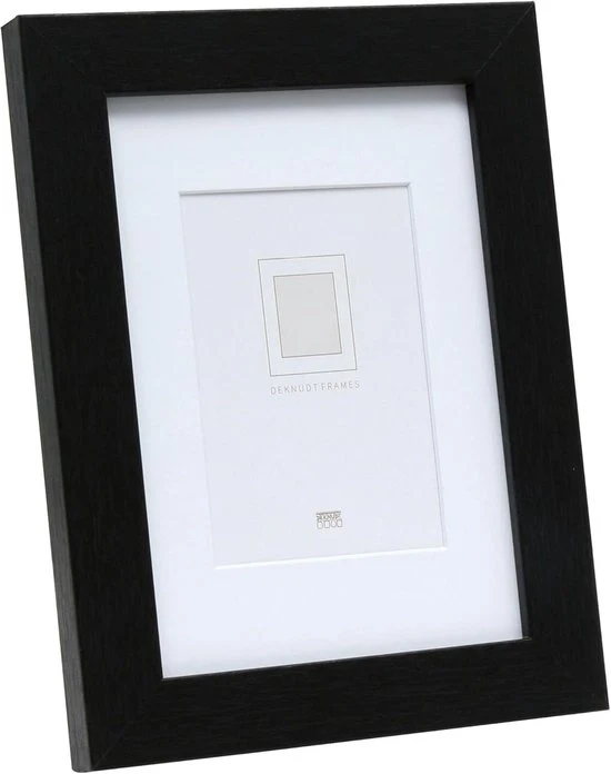 Supporto fotografico con passe-partout - nero - 40x50 cm - MDF