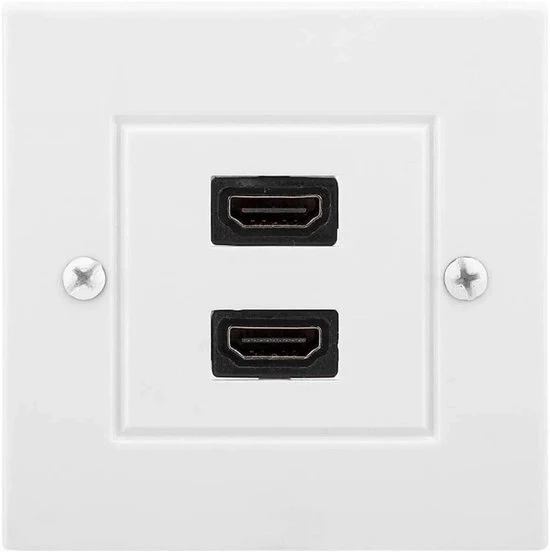 Pannello di Piegamento Bianco Dual Port HDMI Piastra di Piegamento - Copertura Visiva Decorativa per Hotel Ufficio Casa Edificio