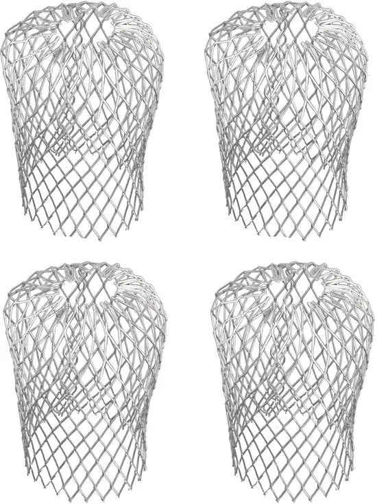 Copertura per pioggia a mesh - Protezione fogliame per canali di scarico - 4 pezzi - Alluminio