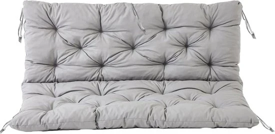 Cuscino con schienale per divano esterno - confortevole e stile - 1 pezzo - grigio - 150 x 98 x 8 cm