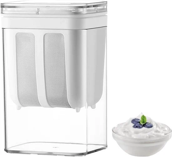 Separatore di Latticello Greco 1100ml – Yoghurt Maker con Reticolo Fino – Separatore di Latticello – Filtratore per Sojamelk e Notemelk – Strainer di Yoghurt Riscaldabile in Acciaio Inossidabile