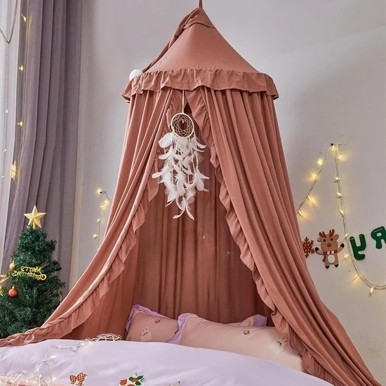 Campana a Sfera Soggiorno Principesse Sognatrice Tenda Festa - Camera Ragazze Castello - Decorazione da Parete Letto - Cielo - Rosso - Tenda Festa Sferica
