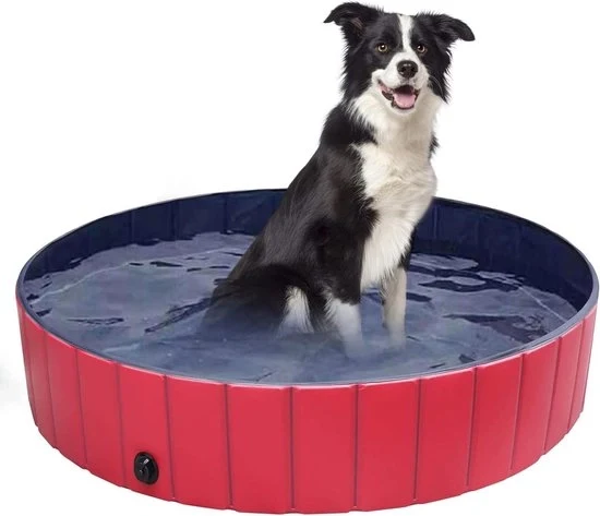 Piscina per cani pieghevole - Bagnetto per cani piccoli - Utilizzo interno ed esterno - Piscina per cuccioli con PVC antiscivolo e mura in Oxford - Piscina per cani duratura