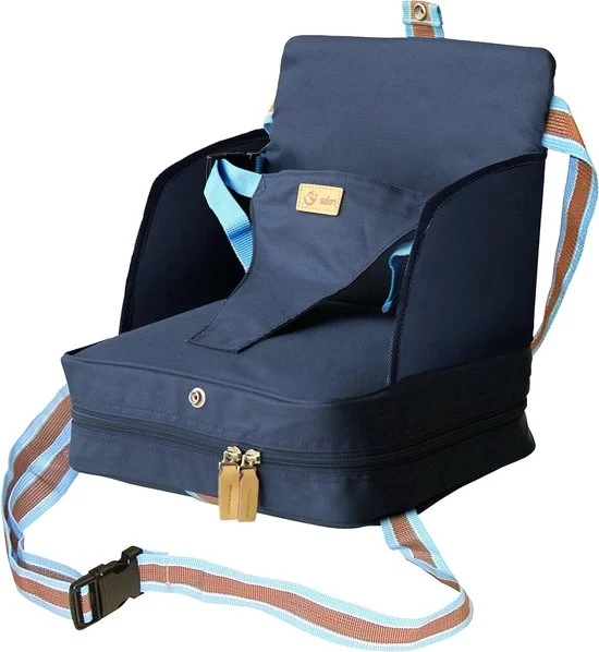 Sedile per bambini gonfiabile con lamine laterali elevate - Elevazione del sedile flessibile per uso domestico e fuori casa - Blu
