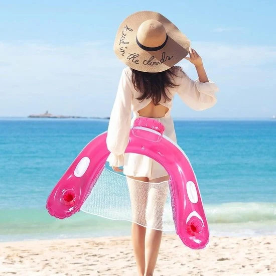 Hammacca per Piscina con Orecchietta per Bevande - Giocattolo Inflabile 4 in 1 per Adulti Modello: waterhangmat Dimensioni: Capacità di sostegno: Materiali: Colore: Peso: Dimensioni pacco: Codice prodotto: waterhangmat