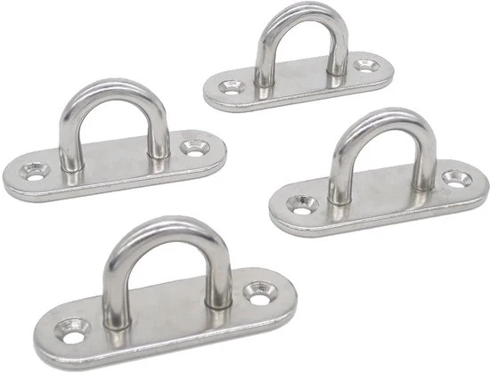 Haken per plafondo per applicazioni di durata - set da 4 - acciaio inossidabile