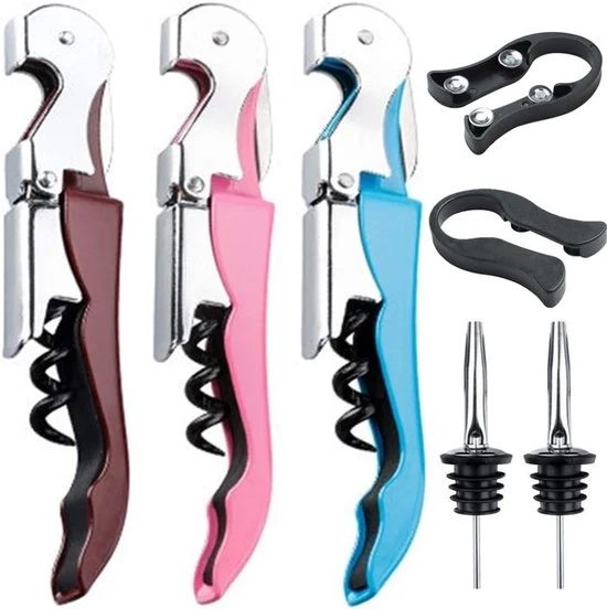 Kurk trekker professionale per vino - Indispensabile per ogni amante del vino - 1 pezzo - Acciaio inossidabile