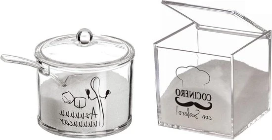 Vaso per Sale e Zucchero - Design Plexiglas - Accessori Cucina