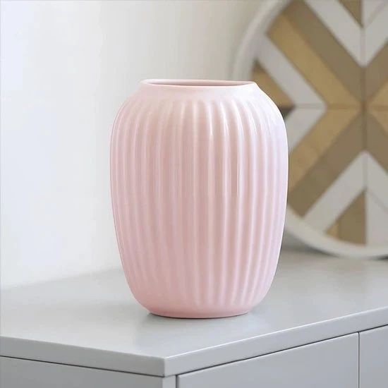 Vaso ceramico rosso - stile rurale francese - 20 cm