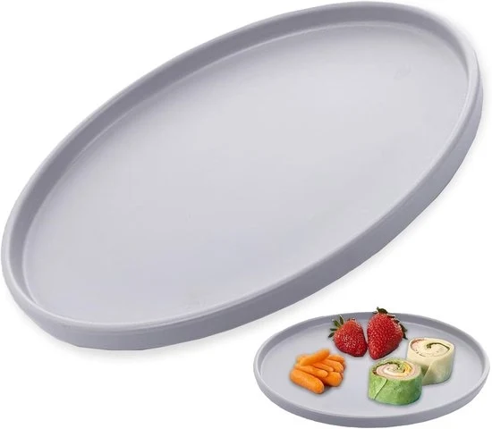 Panno di lavoro circolare antiscivolo, decorativo - 25 cm - Grigio