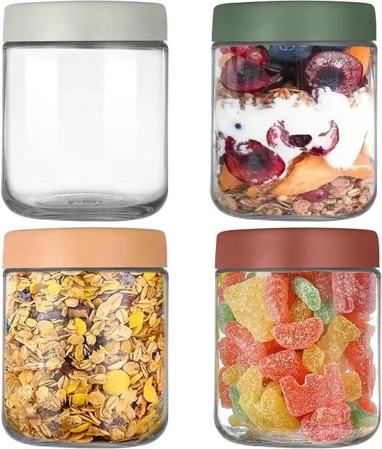 Vaso di conservazione alimentare in vetro borosilicato - ariostatico - 1 pezzo - 500 ml - verde