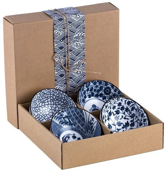 Servizio da tavola in ceramica - design unico - set da 4 pezzi