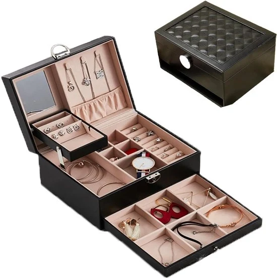 Cassa da gioielli - Elegante e Multifunzionale - 1 pezzo - Qualità Premium