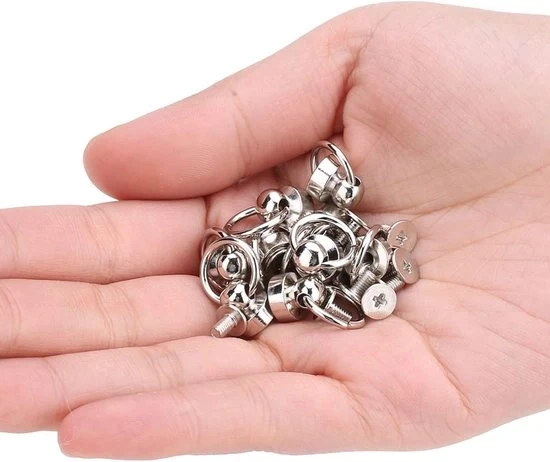 Nageli per metallo 10pz 9mm testa rotonda anello testa bottone chiodo kit per DIY