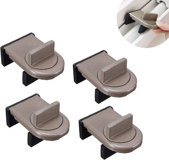 Pannello di chiusura per finestra scorrevole - Sicurezza - 1 pezzo - Acciaio - 6 x 3,7 x 2,3 cm
