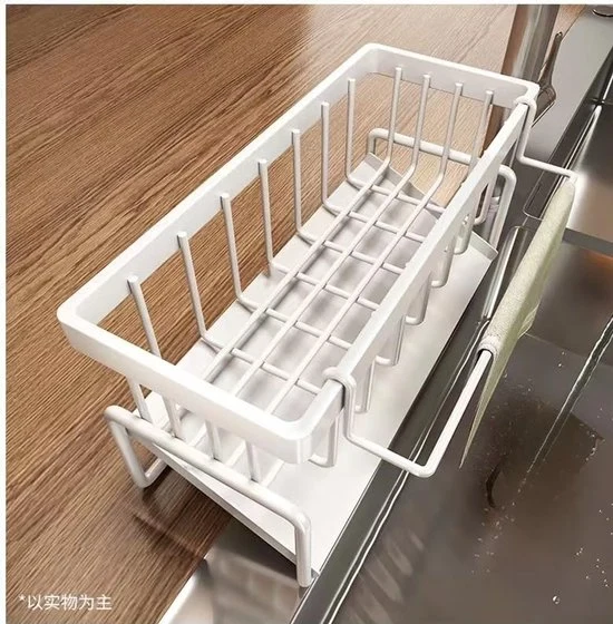 Organizzatore per Caddy della Cucina in Acciaio - Sostegno per Saponi - Bianco - Organizzatore