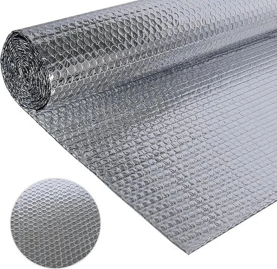 Foliazione d'alluminio isolante a doppia faccia - 60 cm x 4,6 m - 3 mm di spessore - uso multifunzionale