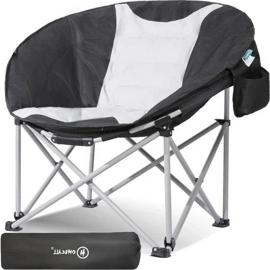 Bambino sedile pieghevole 600D poliestere nero crema - XXL formato per campeggio