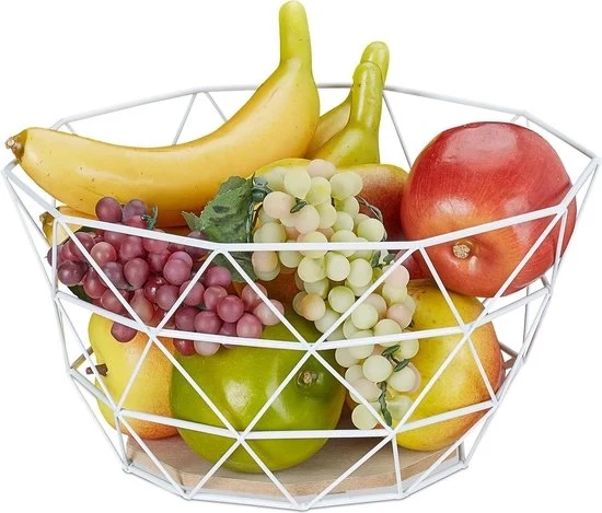Fruitscala metallica - design industriale - frutta e verdura - scala di metallo e legno - bianca - 145x28x28 cm Fruitscala