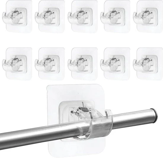 Gancio per tenda diamantato - robusto e autoadesivo - 1 pezzo - materiale ABS