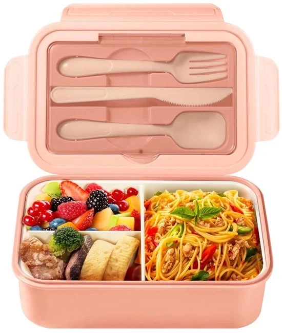 Lunchbox a 3 Compartimenti - Resistenti alle Substanze Chimiche e alla Lavastoviglie - 1 pezzo