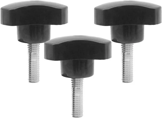 Viti a testa plastica con avvito a dente di sega, maniglione a dente di sega, maniglione a forma di triangolo, viti a dente di sega M8*10, 3 pezzi