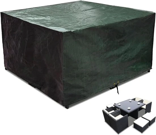 Cassa per mobili da giardino impermeabile - Per esterno - 1 pezzo - Nero - Polietilene - 300 x 300 x 90 cm