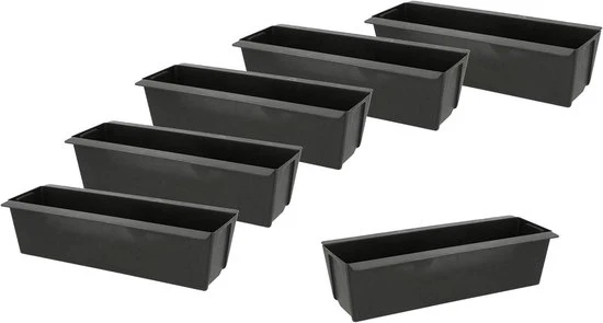 Inserzione per pianta per pallet europeo - plastica - 6 pezzi - antracite