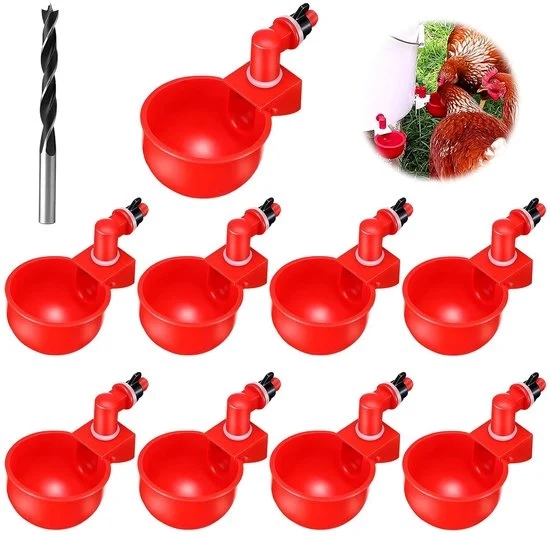 Set di Bevande per Animali da Corte - Vers Water per Uccelli - Set da 6 - Materiale Sostenibile