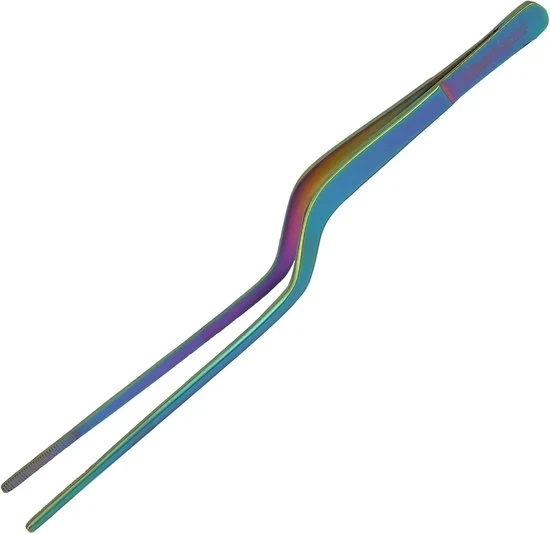 Pincetta da cucina - Pincetta ergonomico per cibo - 1 pezzo - Acciaio inossidabile - 20 cm