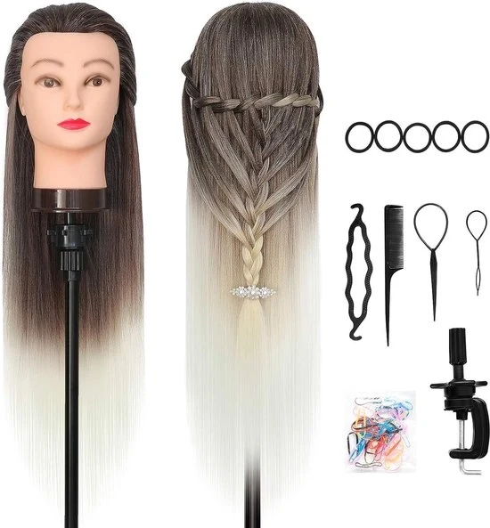 Capo di Prova per Parrucchieri - Capo di Prova con Capelli Umani - Capo di Prova con Capelli Reali - Capelli Umani - Capo di Prova