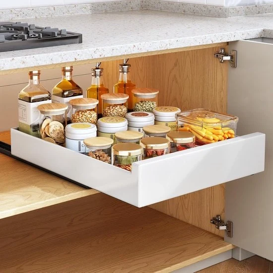 Organizzatore di cassetti estensibili - carrello di carico utile - 1 pezzo - bianco - 40 cm B