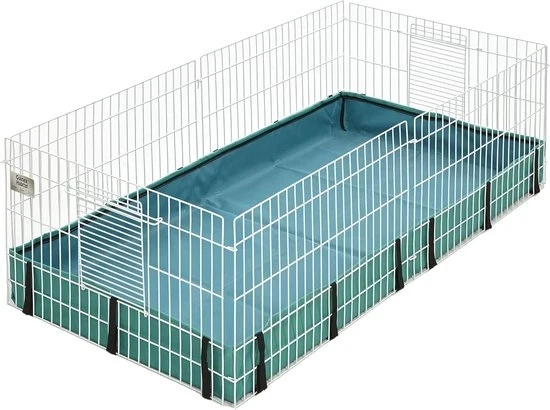 Cavia kooi - ruime leefomgeving - geschikt voor cavia's - groen/wit - 119,38 x 60,96 x 35,56 cm