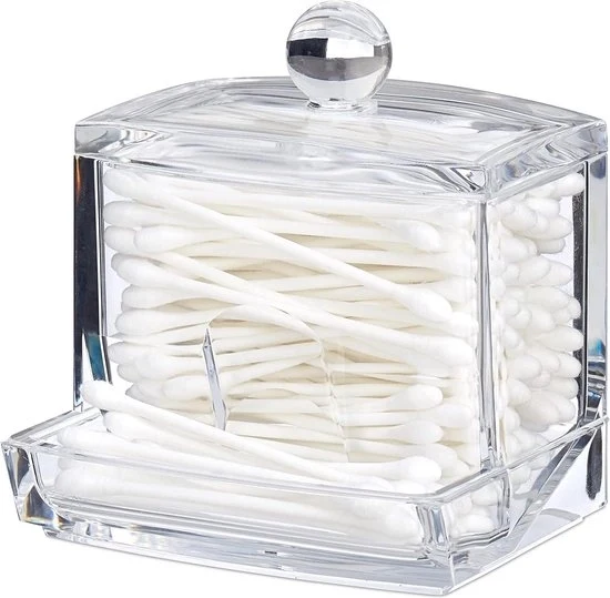 Sostegno per asciugamani da bagno con coperchio per bagno e specchio da toeletta - Acrilato trasparente