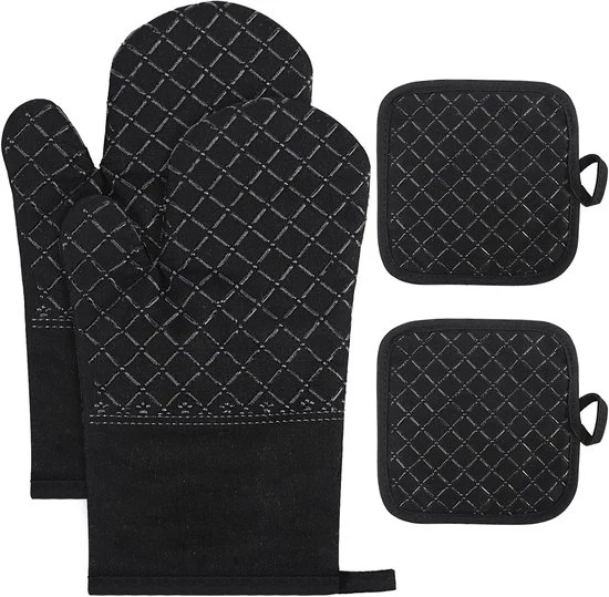 Occhiali da forno e salviette per padelle - Guanti da cucina in silicone e cotone