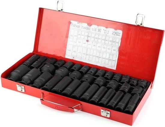 Set a Inbus Metrisco 1/2" a 35 pezzi con Serraggio Profondo in Acciaio Chrom Vanadium