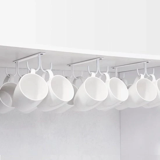 Sostegno per Ciotole con Viti - Supporto per 12 Tazze da Caffè - Caffè Bar con Supporto per Tazze da Caffè in Bianco Modello: 123456 Capacità: 12 tazze Materiali: Acciaio inossidabile Dimensioni: 30 x 40 cm Colore: Bianco