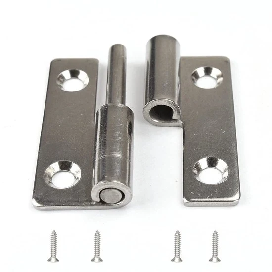 Serrature a Slitta in Acciaio Lungo - Set da 4 - Inox