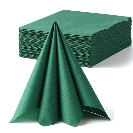 50 serviette in carta di lusso, grande, da un uso, colore verde scuro, serviette da tavola per matrimonio, serviette da tavola per Natale