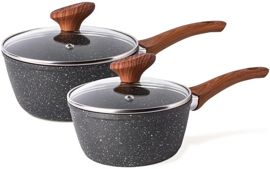 Set di Steelpan con Finitura in Marmo - 2 pezzi - 16cm e 18cm